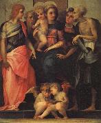 Madonna Enthroned with SS.John the Baptist,Anthony Abbot,Stephen,and Benedict Rosso Fiorentino